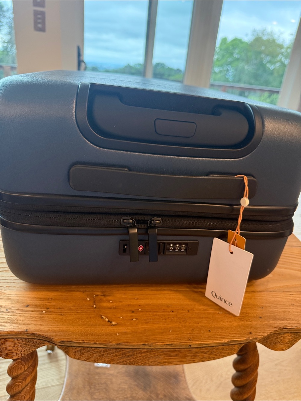 NWT Quince Expandable Carry-On Suitcase | Navy | Spinner Wheels | TSA Lock
